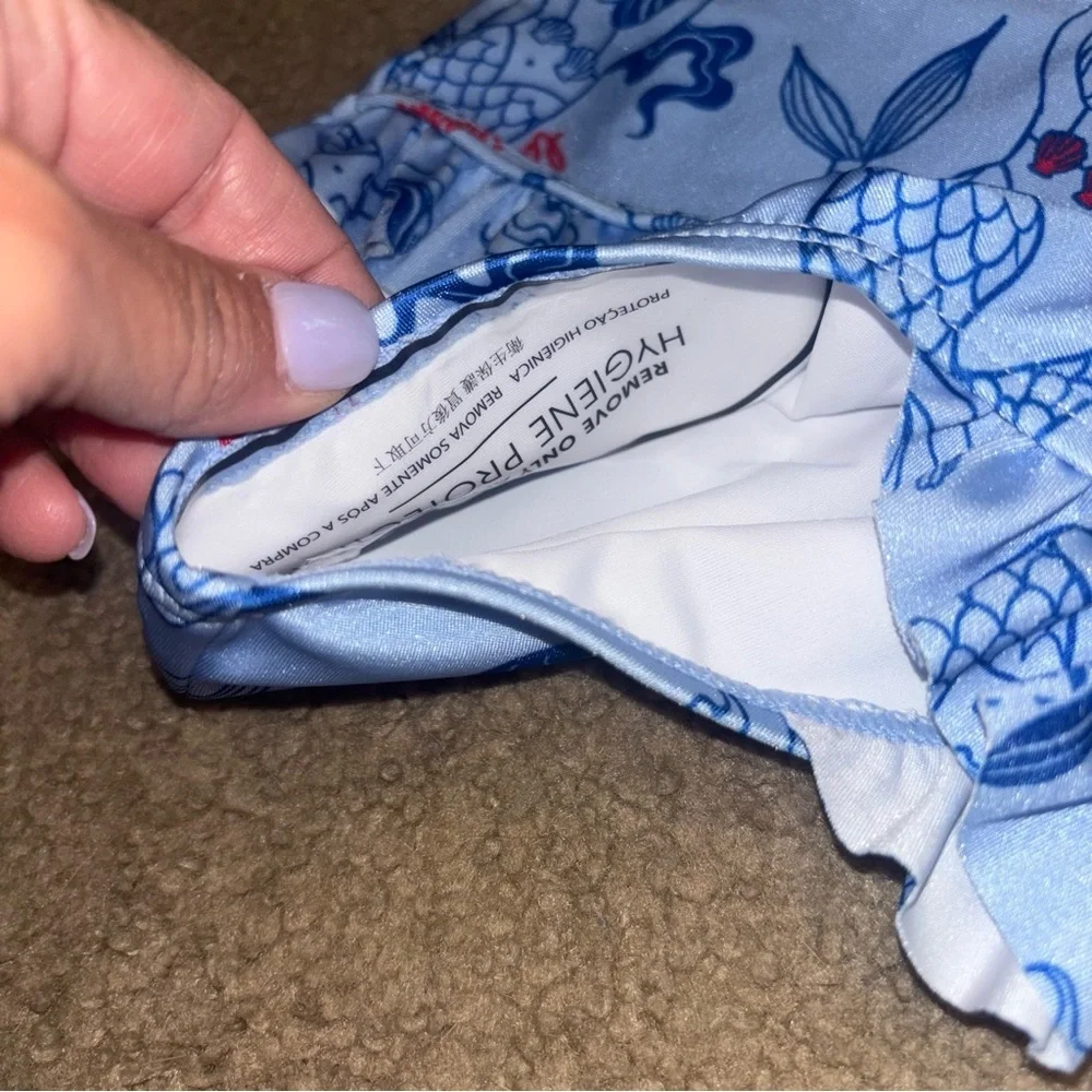 Cotton On Kids Peggy Dawn Mermaid Print Kids Swimsuit bikini Blue